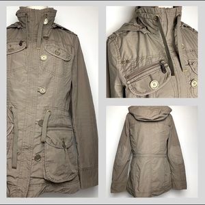 Hooded Military Parka Esprit Size Medium